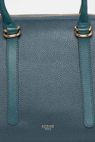 Sac à main en cuir Comete - Bleu canard