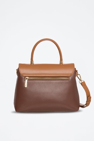 Sac bandoulière en cuir Helios - Camel et marron