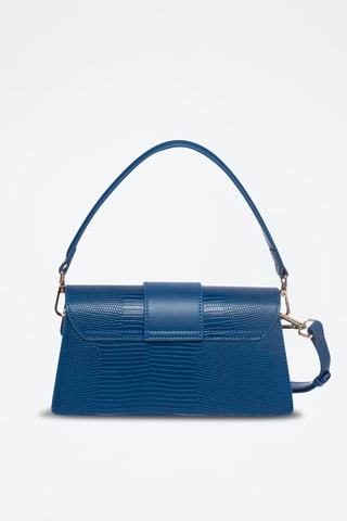 Sac porté épaule en cuir Capsule - Bleu