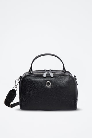 Sac bandoulière en cuir Funky - Noir