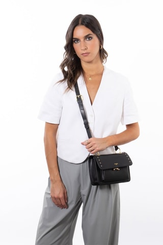 Sac bandoulière en cuir Olaf - Noir