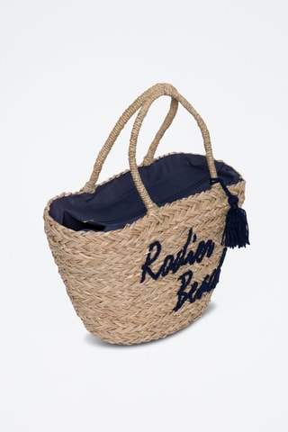 Cabas Playa - Beige et bleu marine