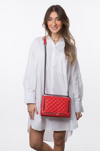 Sac bandoulière en cuir Licorne - Rouge