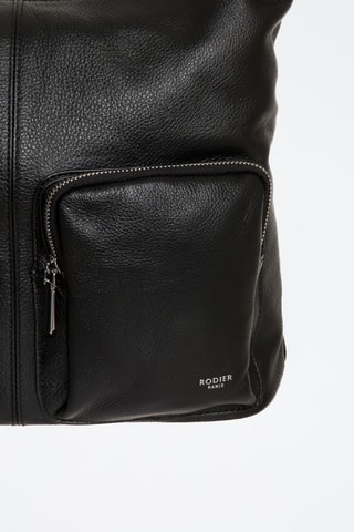 Sac porté épaule en cuir Lisbonne - Noir