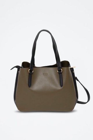 Sac porté épaule Sud - Kaki et noir