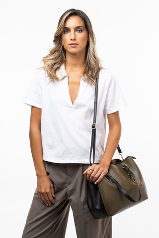 Sac porté épaule Sud - Kaki et noir