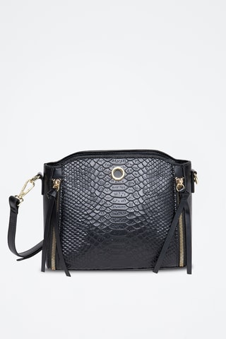 Sac bandoulière en cuir Scobi - Noir