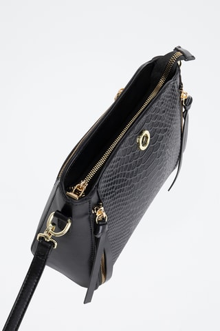 Sac bandoulière en cuir Scobi - Noir