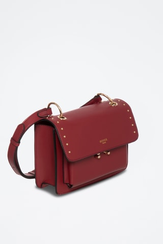 Sac bandoulière en cuir Olaf - Rouge foncé