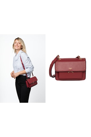 Sac bandoulière en cuir Olaf - Rouge foncé