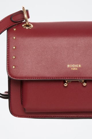 Sac bandoulière en cuir Olaf - Rouge foncé