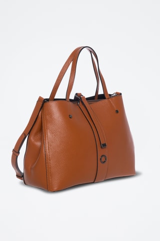 Sac à main en croûte de cuir Mizan - Camel