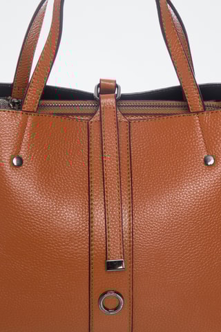 Sac à main en croûte de cuir Mizan - Camel