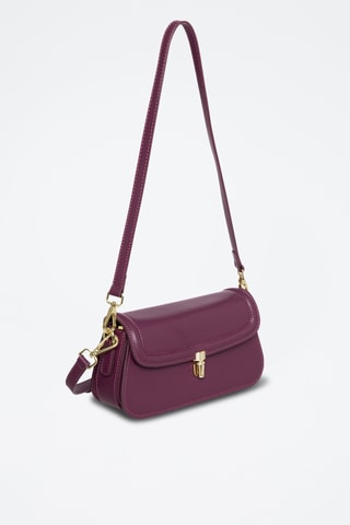 Sac bandoulière en cuir Alisier - Violet