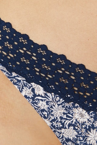 Tanga Wish Print- Marineblauw