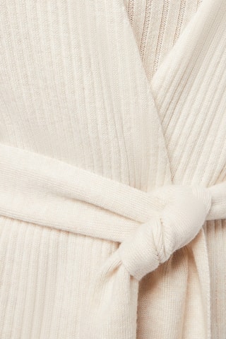 Casaco de malha comprido Loungewear Bege