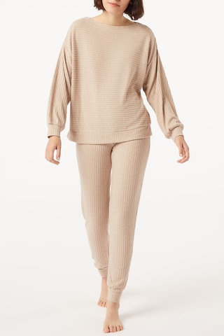 Pyjamabroek hoge taille Calino- Taupe