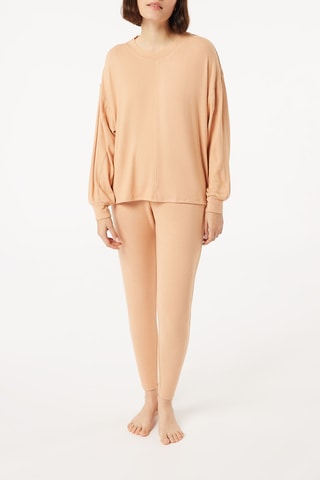 Calças de pijama cintura subida Cloa - Laranja - Etam