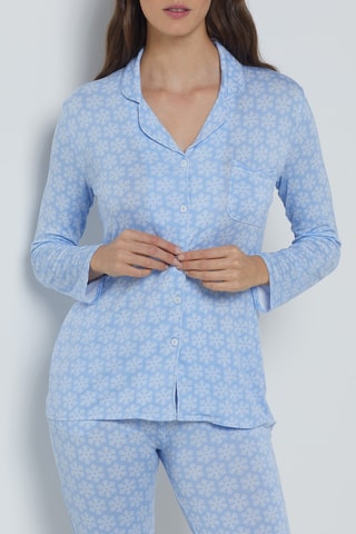 Blouse Saskis - Azuurblauw