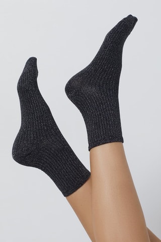 3 pares de meias Festive - Cinzento-claro mesclado - Etam