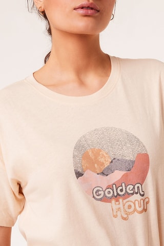 Linnen T-shirt - Beige