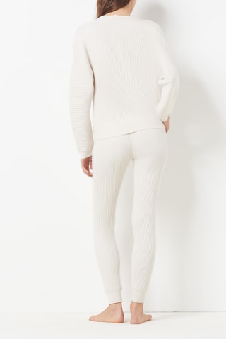 Pyjamabroek hoge taille Dilana - Ecru
