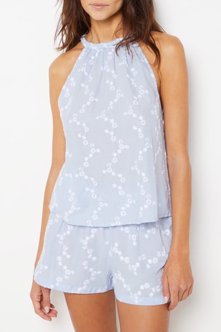 Pyjamatop met Engelse borduursels Destiny - Hemelsblauw