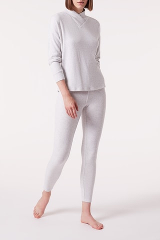 Pyjamabroek hoge taille Loungewear Grijs