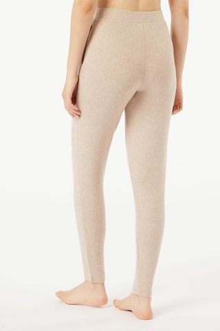 Pyjamabroek hoge taille Cloa- Gemêleerd taupe