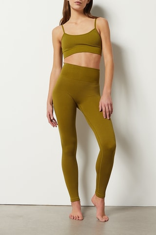 Leggings de cintura subida Loungewear Verde-claro - Etam