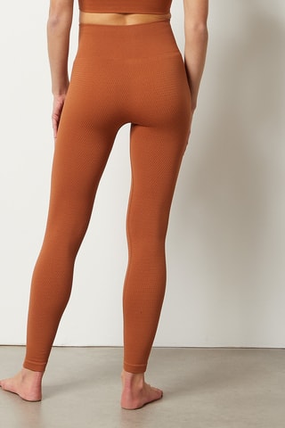 Leggings de cintura subida Loungewear Castanho - Etam