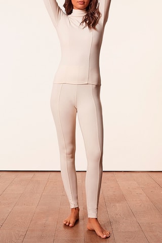 Legging Hoge Taille Dane Ecru