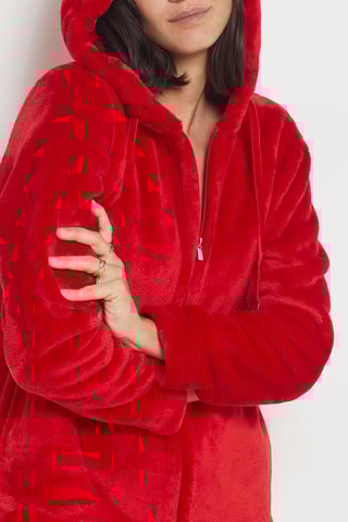 Sweat de pijama com capuz Naci - Vermelho