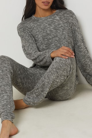 Pyjamasweater Ebel - Gemêleerd Antraciet