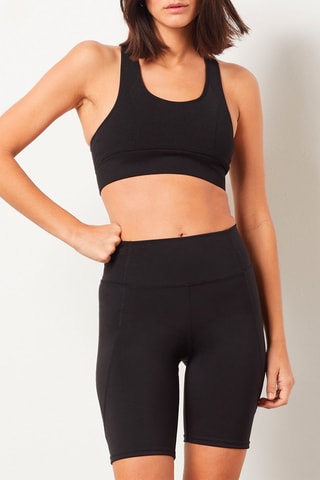 Calções de ciclista cintura subida Stronger Preto - Etam