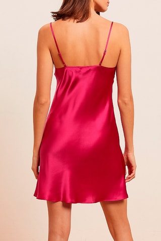 Zijden Slipdress Milky Fuchsia