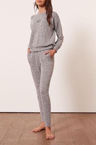 Broek Slim Hoge Taille Camila Grijs