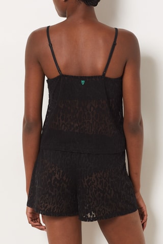 Pyjamahemd Leopslub - Zwart