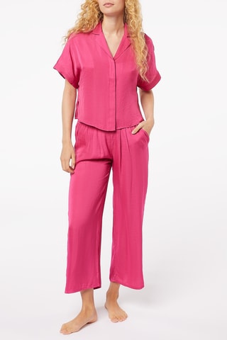 Calças de pijama 7/8 cintura subida Joy - Fúcsia - Etam