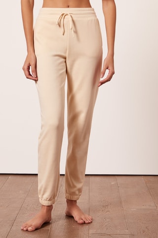 Pyjamajoggingbroek met hoge taille Achile- Zachtgeel