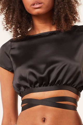 Crop Top Modern Zwart
