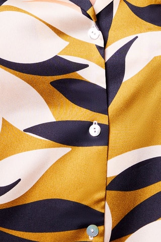 Blusa Leaves Branco e amarelo - Etam