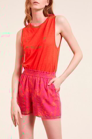 T-shirt em linho Beny Laranja - Etam