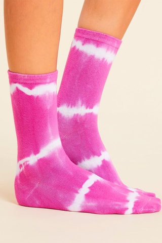 Meias tie and dye Cho Daya Fúcsia escuro