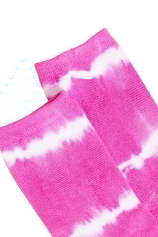 Meias tie and dye Cho Daya Fúcsia escuro