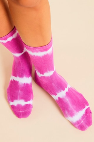 Meias tie and dye Cho Daya Fúcsia escuro