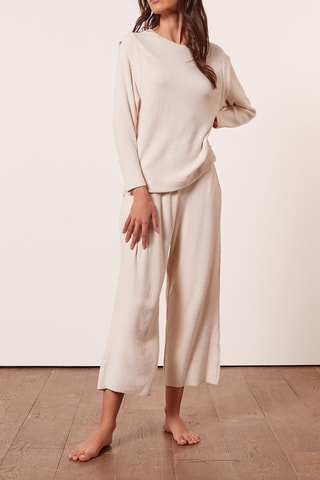 Calças wide legs 7/8 Amythis Cru