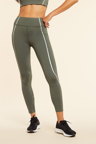 Leggings de cintura subida Eiden Caqui azeitona
