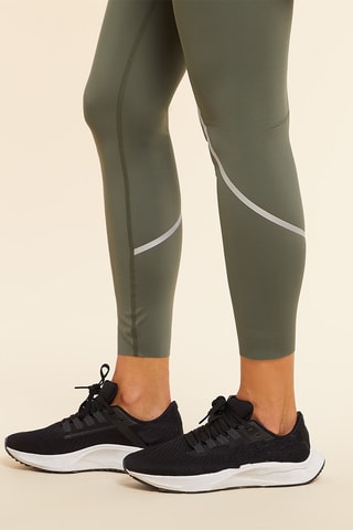 Leggings de cintura subida Eiden Caqui azeitona