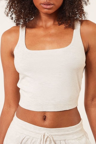 Crop Top Celice Gemêleerd Lichtgrijs